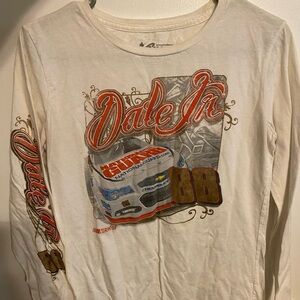 Women’s M Y2K vintage Dale Jr. Nascar stylish long sleeve casual tee